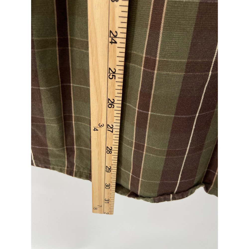 LL Bean Katahdin Iron Works Shirt Men Medium Green Plaid Work Camp Vintage - Picture 5 of 7